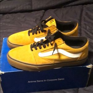 Gold low top Van sneakers